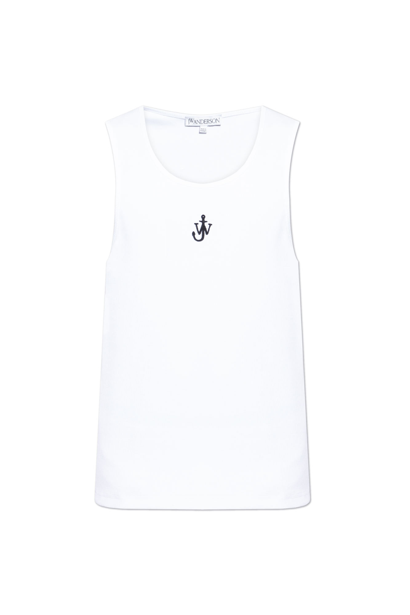 Tシャツ・カットソー JW ANDERSON Men T-shirt White JO0246PG1512 001 JW Anderson Ribbed Top | Men's Clothing | Vitkac